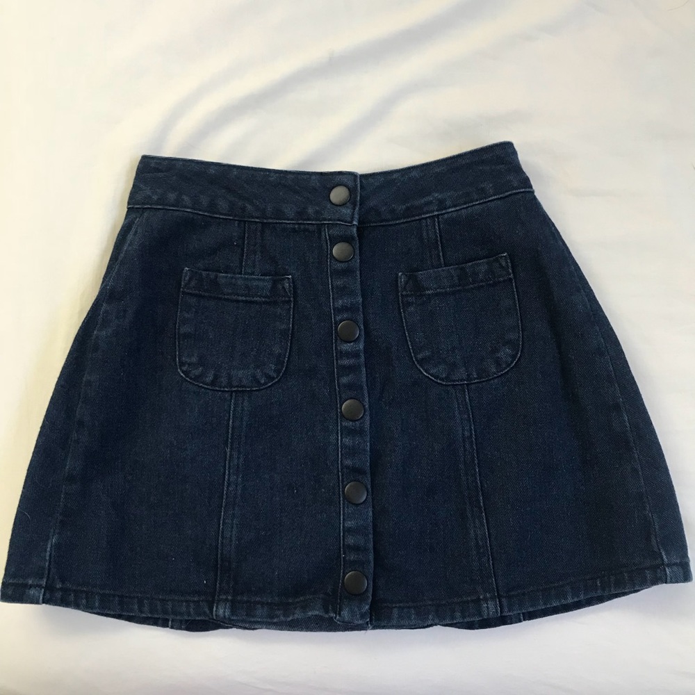 Brandy Melville denim button up skirt